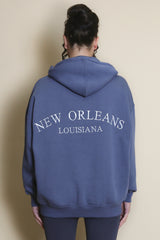 Dark Grey New Orleans Hooded Oversized Sweatshirt