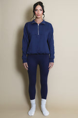 Half Zip Santa Monica Sweatshirt in Aegean Blue