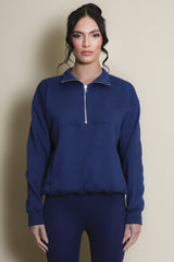 Half Zip Santa Monica Sweatshirt in Aegean Blue