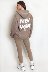 Mushroom New York Bubble Slogan Hooded Sweatshirt