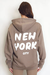 Mushroom New York Bubble Slogan Hooded Sweatshirt