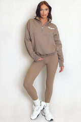 Mushroom San Diego Bubble Slogan Half Zip Sweatshirt