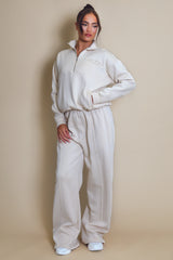 Half Zip Santa Monica Sweatshirt in Beige
