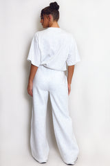 Soho Wide Leg Joggers In Grey