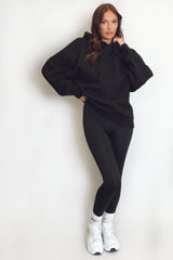 Stylist Embossed Oversized Hoodie In Black