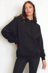 Stylist Embossed Oversized Hoodie In Black