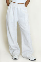 Wide Leg Joggers In Grey Marl