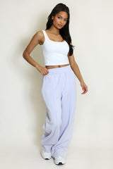 Wide Leg Joggers In Lilac