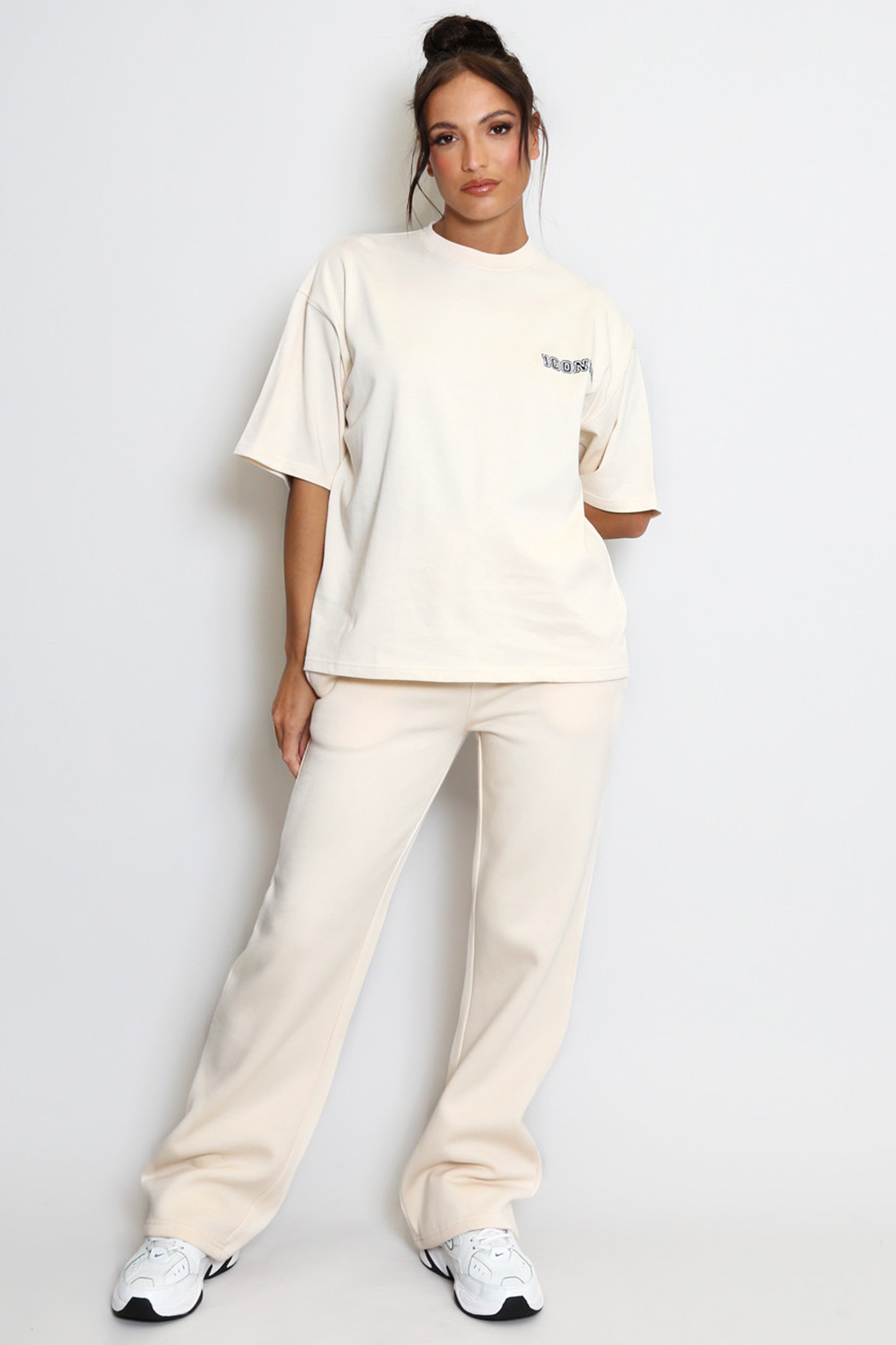 Iconic Embroidered T-Shirt In Beige