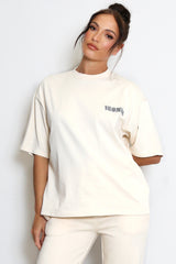 Iconic Embroidered T-Shirt In Beige