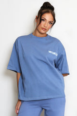 Iconic Embroidered T-Shirt In Washed Blue