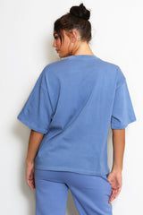 Iconic Embroidered T-Shirt In Washed Blue