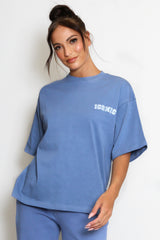 Iconic Embroidered T-Shirt In Washed Blue