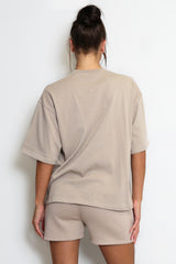 Iconic Embroidered T-Shirt In Taupe