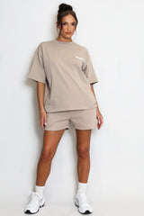 Iconic Embroidered T-Shirt In Taupe