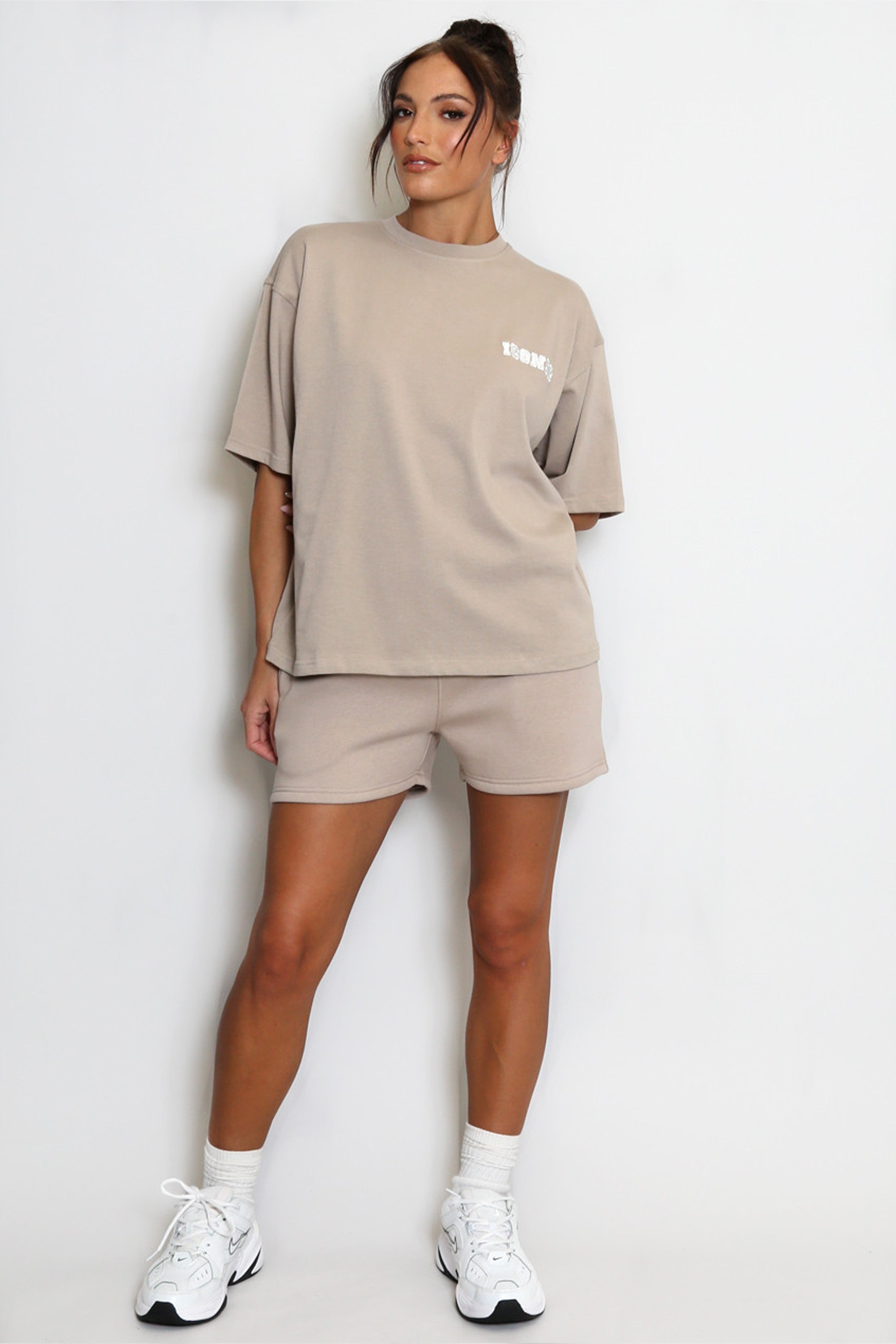 Iconic Embroidered T-Shirt In Taupe