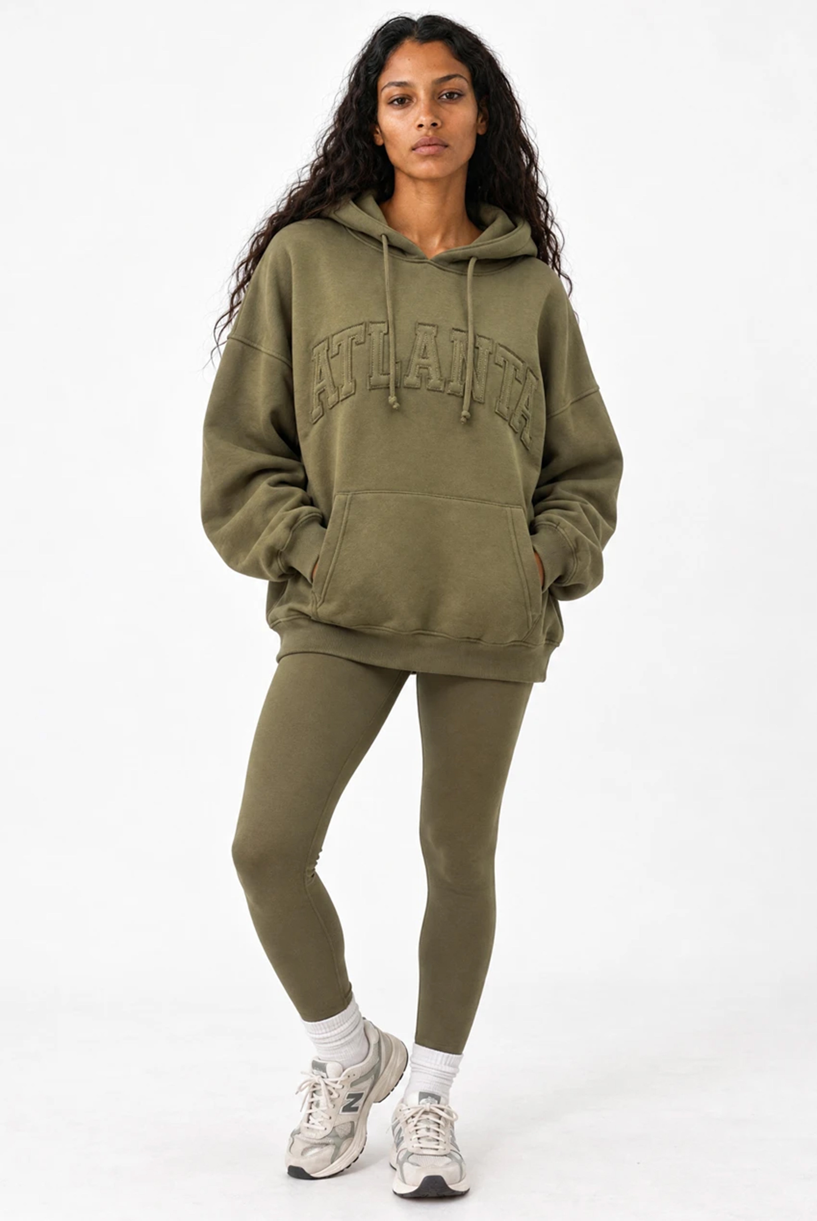 Atlanta Oversized Hoodie in Burnt Olive