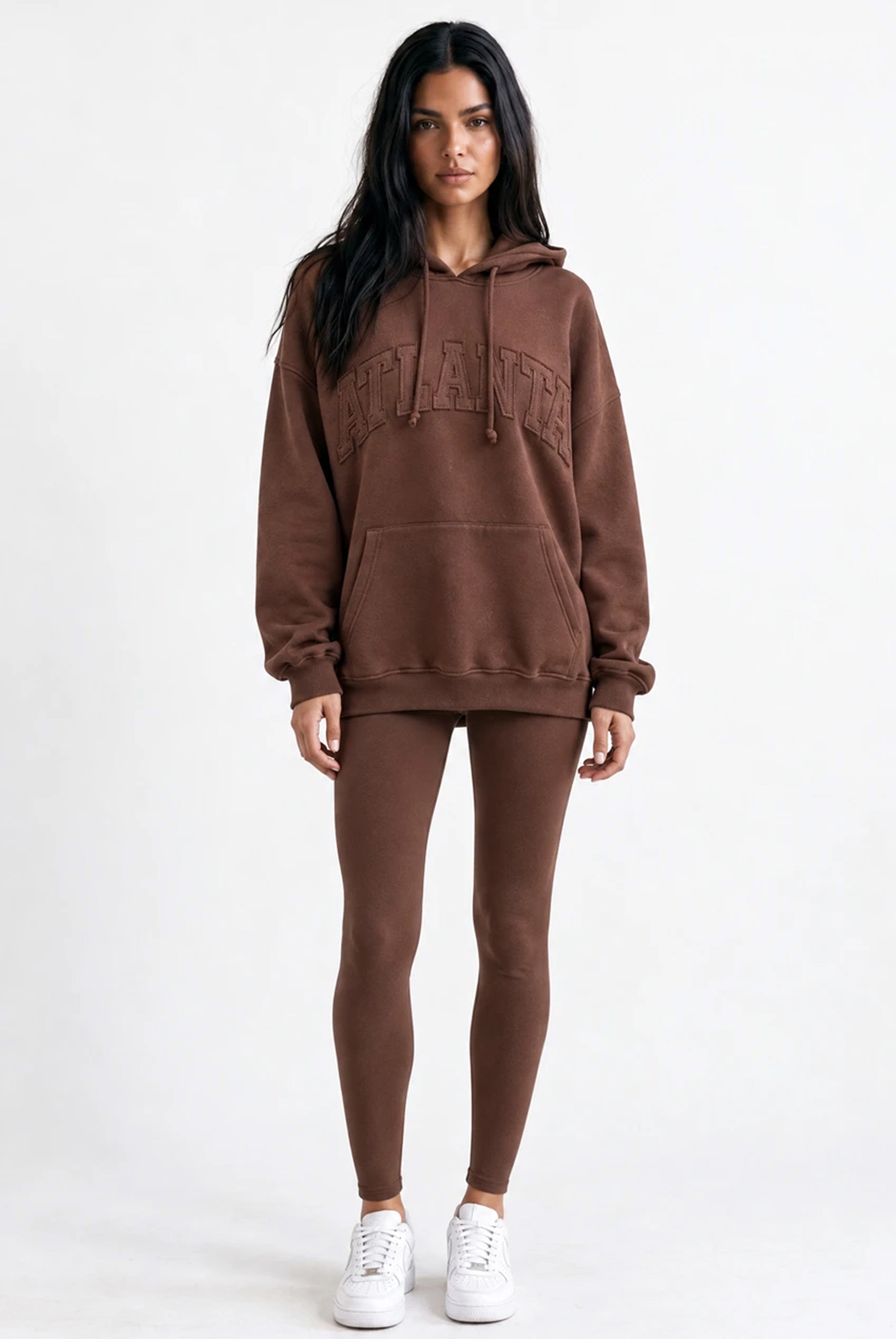 Atlanta Oversized Hoodie in Chocolate Brown
