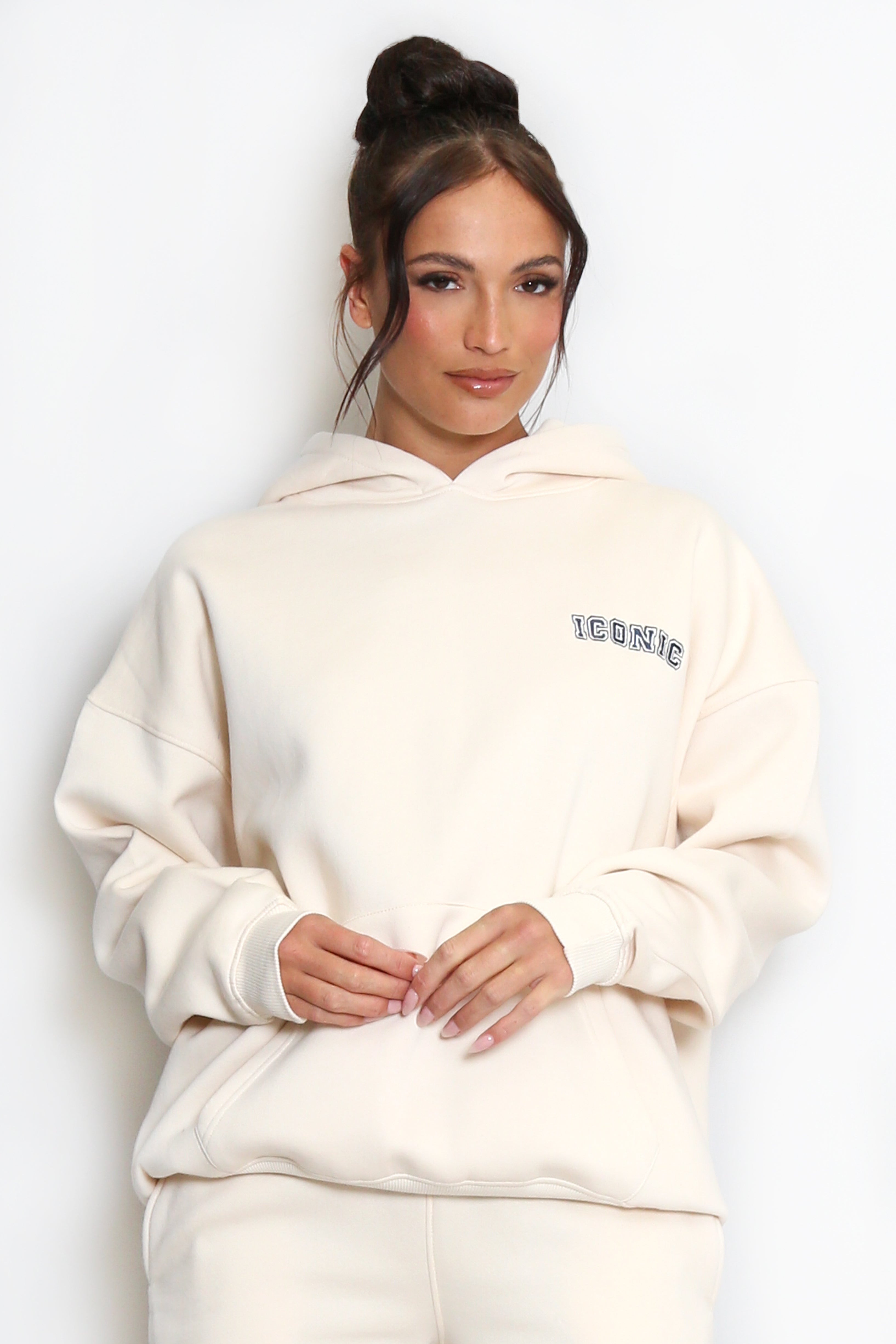 Iconic Sport Hoodie In Beige