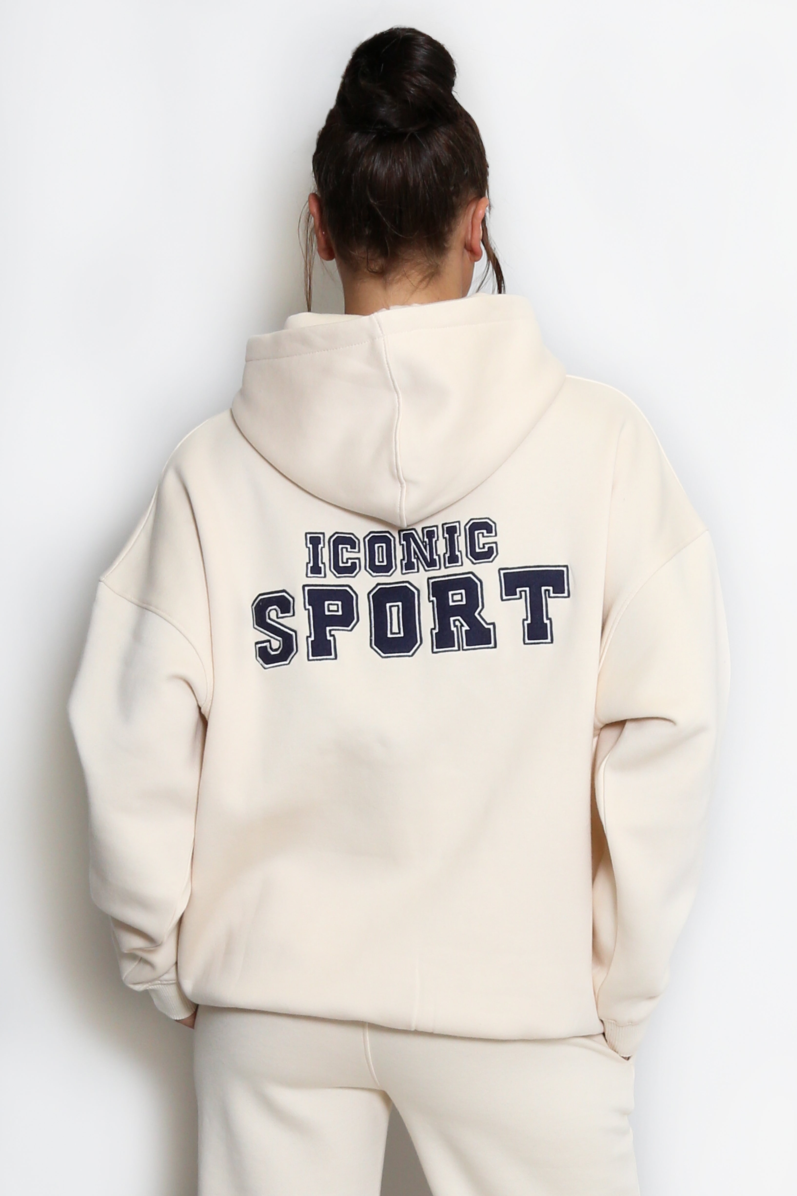 Iconic Sport Hoodie In Beige