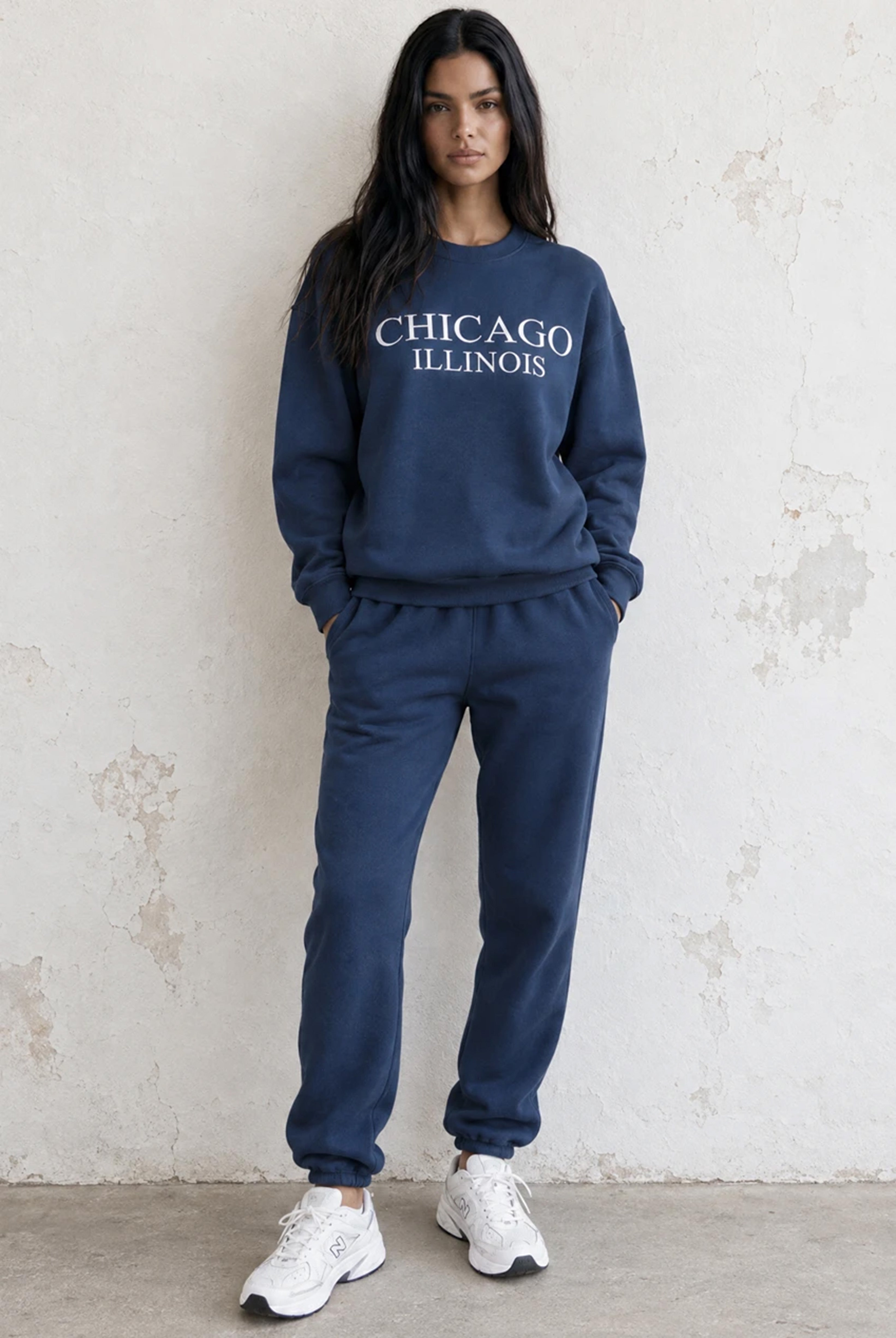 Aegean Blue Chicago Round Neck Sweatshirt