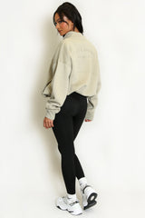 Half Zip Santa Monica Sweatshirt in Sage Green