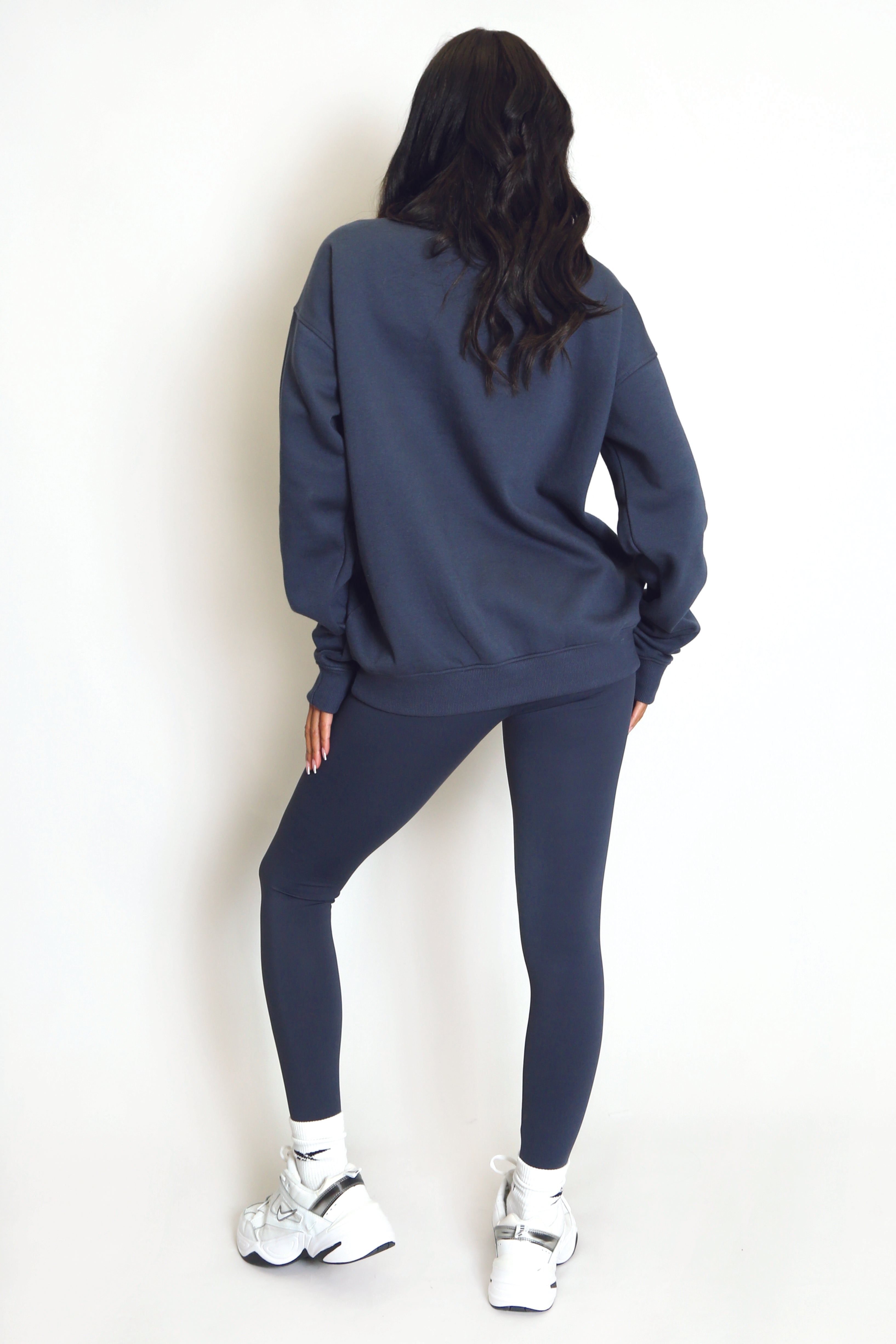 New York Embossed Zip Sweatshirt In Grey