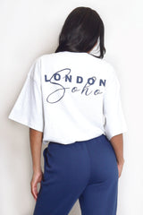 Soho London Printed T-Shirt In Grey