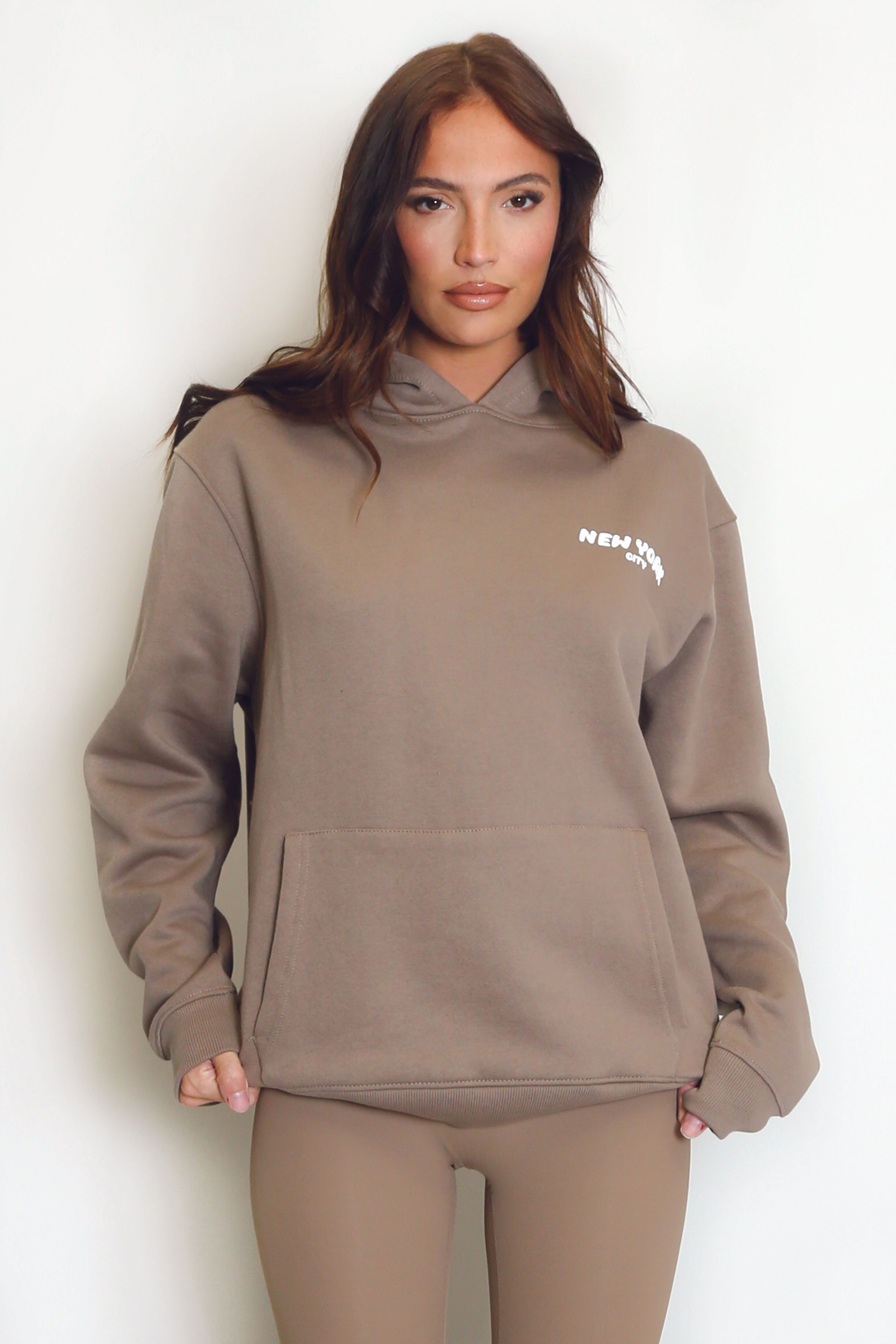 Mushroom New York Bubble Slogan Hooded Sweatshirt