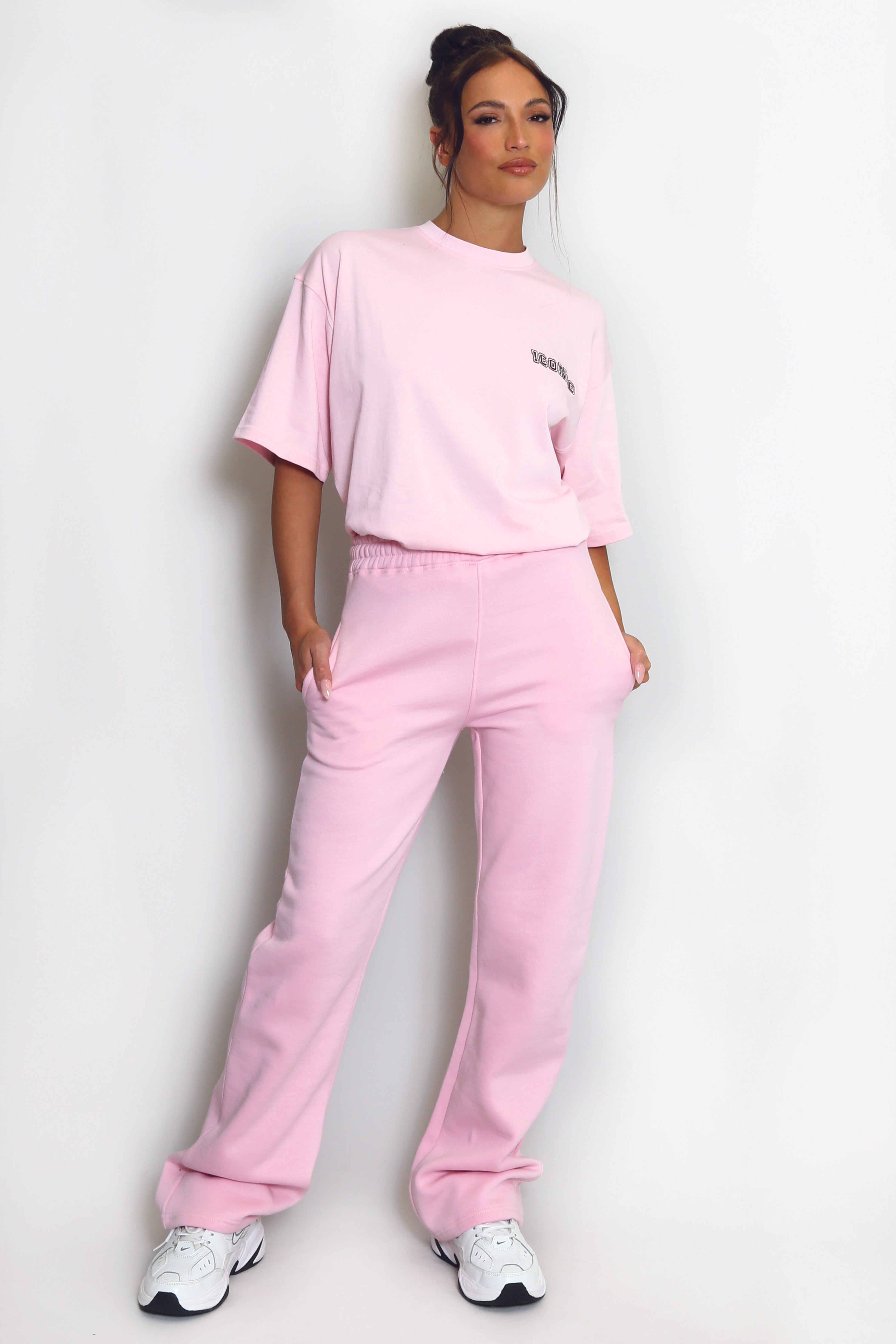 Luxe Wide Leg Jogger In Pink