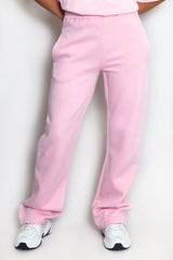 Luxe Wide Leg Jogger In Pink