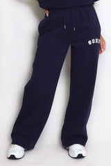 Soho Wide Leg Joggers In Navy