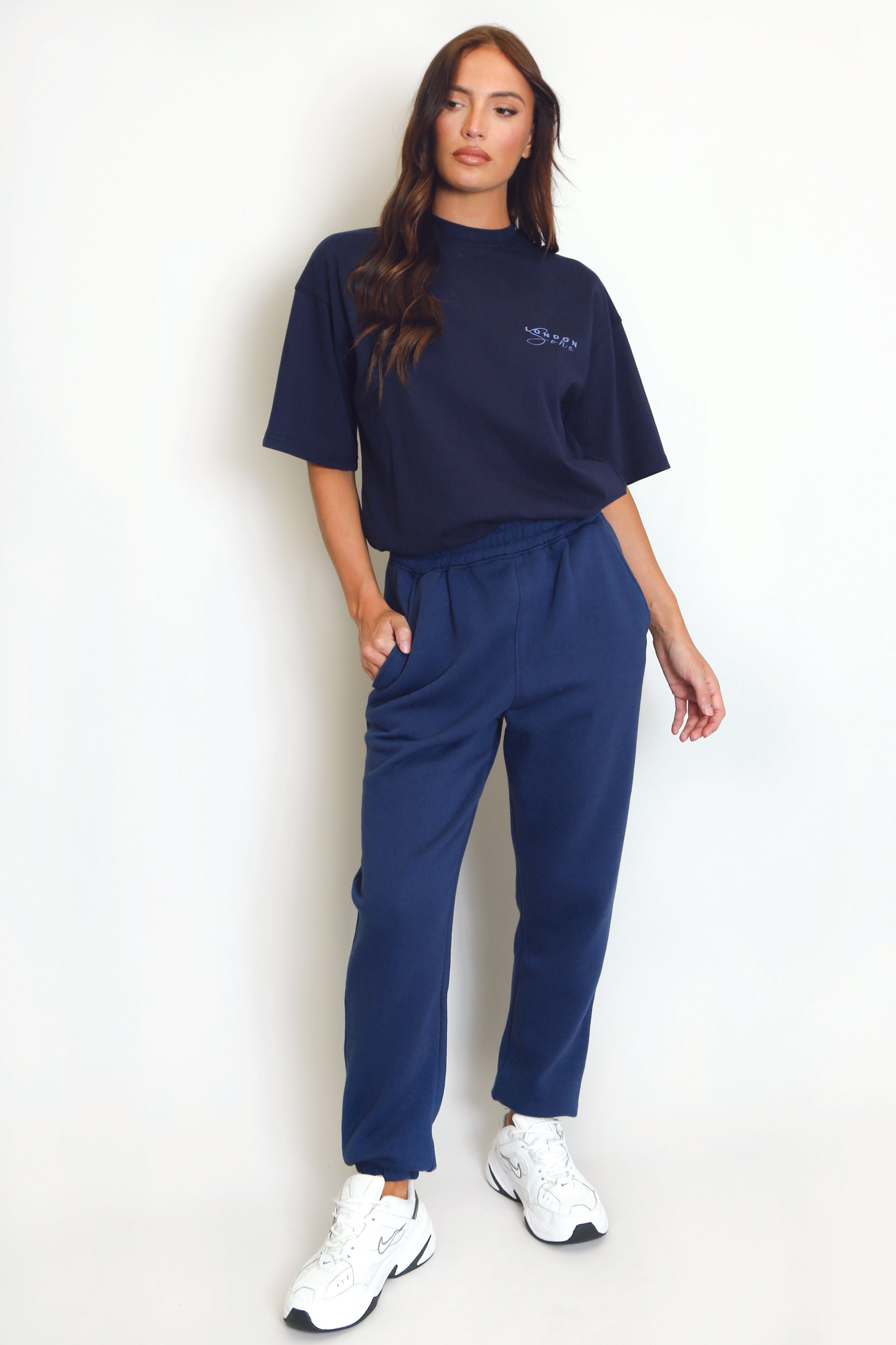 Soho London Printed T-Shirt In Navy