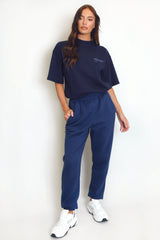 Soho London Printed T-Shirt In Navy