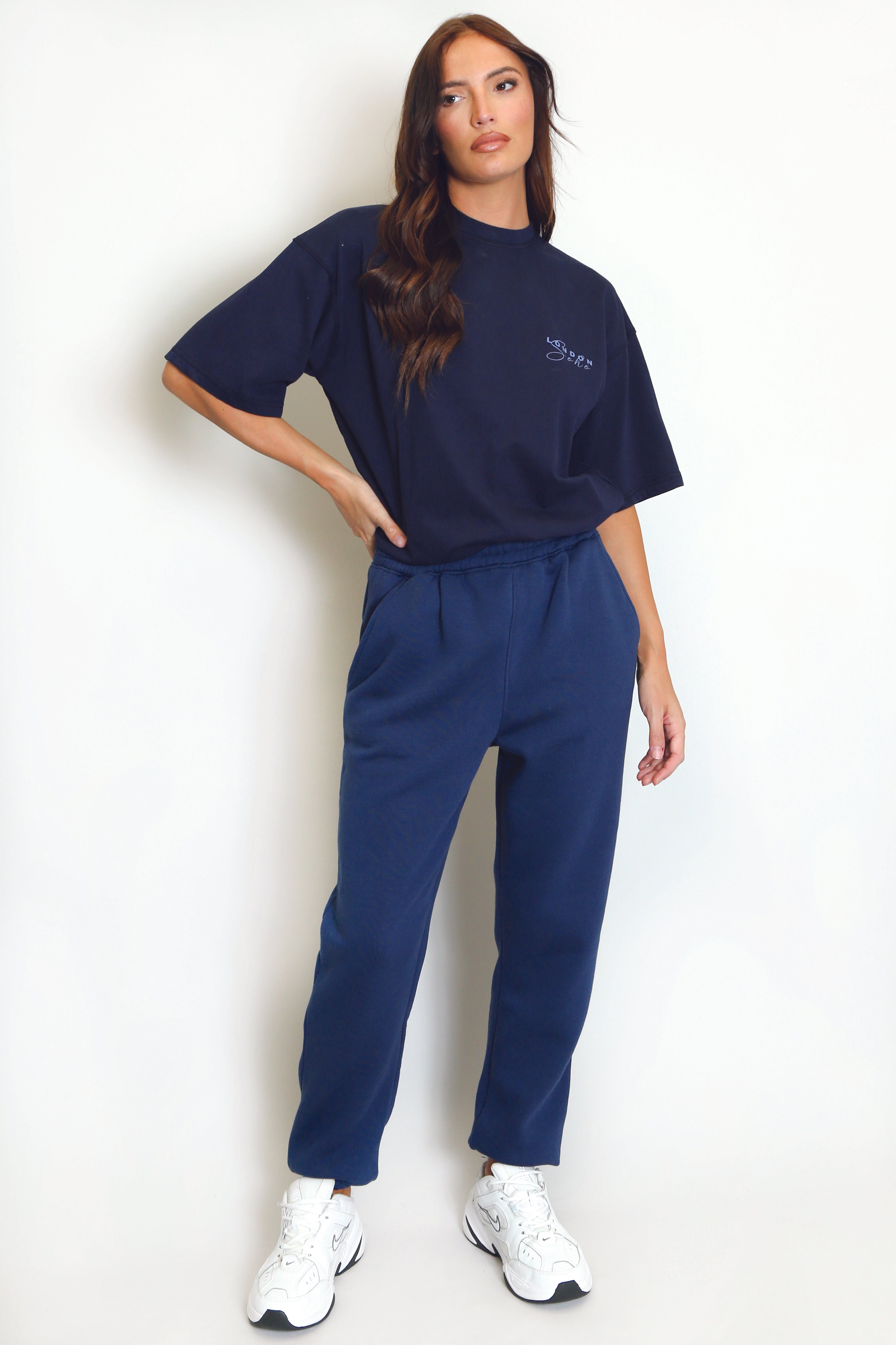 Soho London Printed T-Shirt In Navy