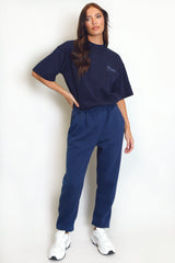 Soho London Printed T-Shirt In Navy