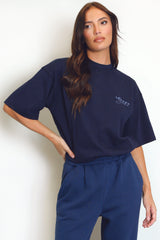 Soho London Printed T-Shirt In Navy