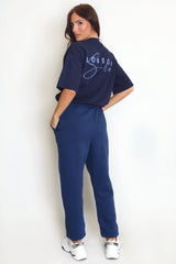 Soho London Printed T-Shirt In Navy