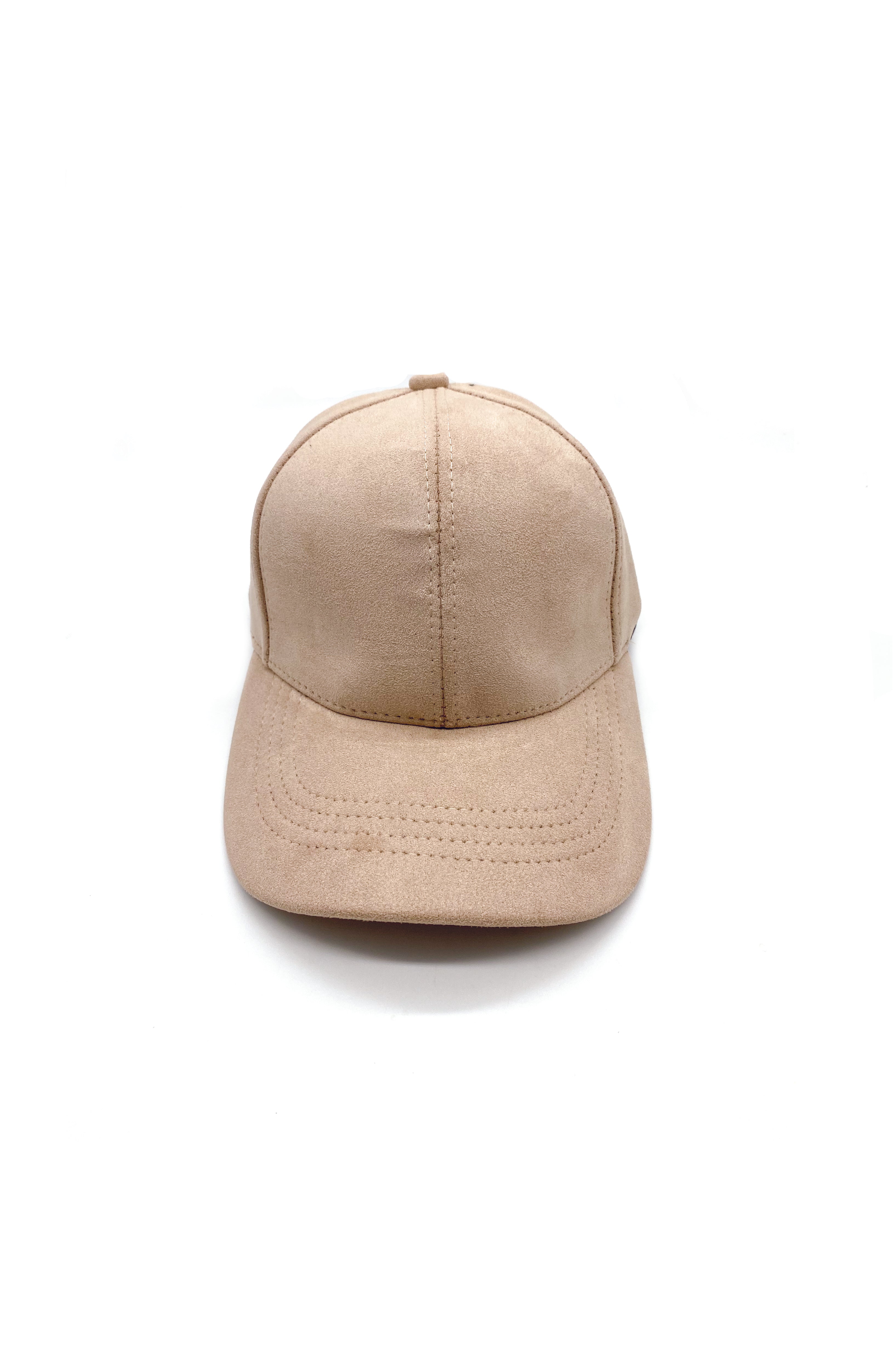 Faux suede baseball hat online