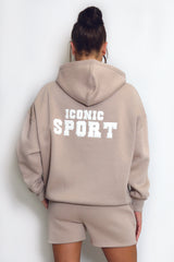 Iconic Sport Hoodie In Taupe
